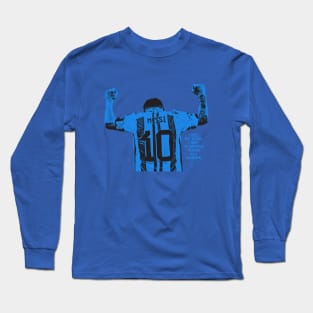 I will not retire messi Blue Long Sleeve T-Shirt